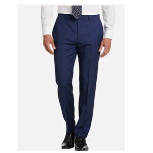 Calvin Klein Mabry Plaid Slim Fit Dress Pants 31W 38S in Blue